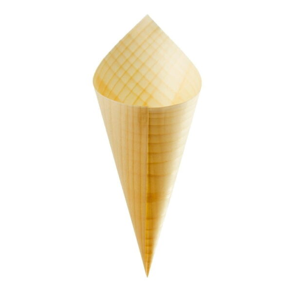 Large Bamboo Food Serving Cone 3 - 95 x 180mm