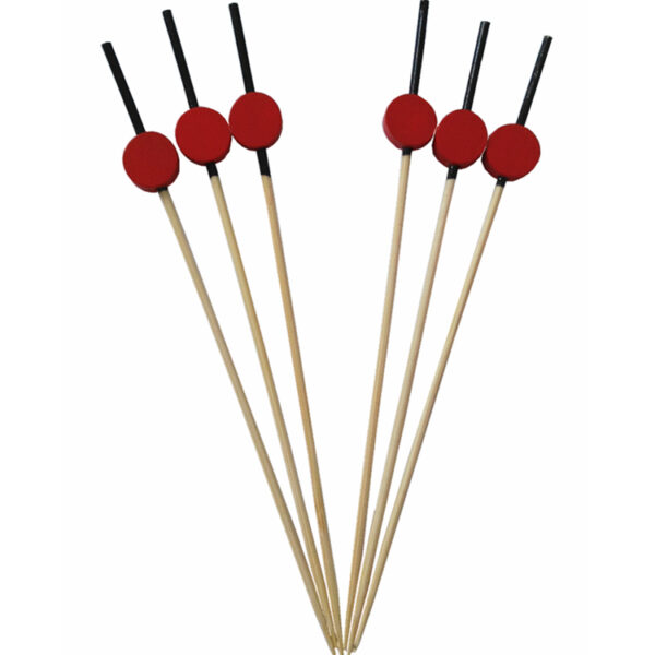 Red Disc Bamboo Skewer - 90mm